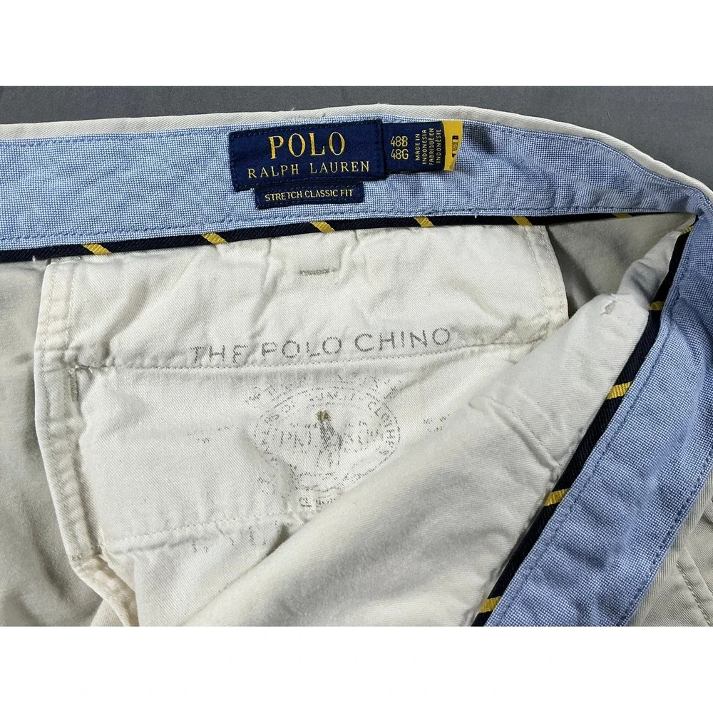 Polo Ralph Lauren Mens 48 Big Khaki Tan Stretch Classic Chino Shorts 9.5 Inseam